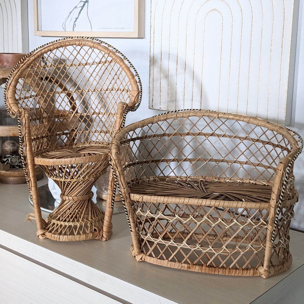 Mini Peacock Chair & Settee